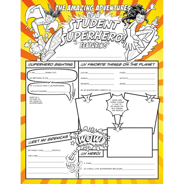 North Star Teacher Resources Fill Me In - Student Superhero, PK32 NS3092 - main